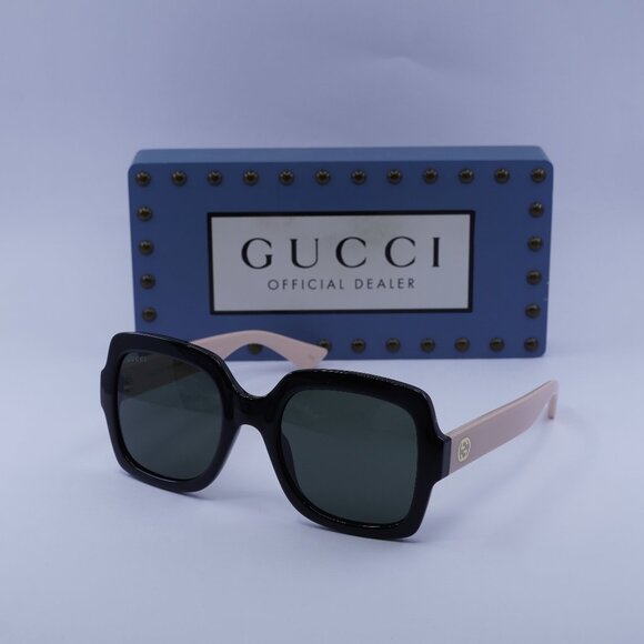 Gucci GG1337S 008 Square Sunglasses - Black Pink\Grey - Picture 1 of 11